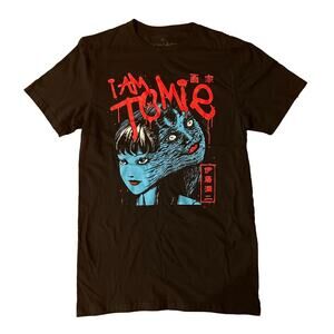 I Am Tomi Anime Horror Graphic T-Shirt Men's Small‎ Black